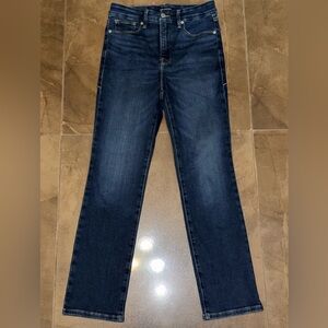 Good American Dark Indigo Straight Leg Jeans